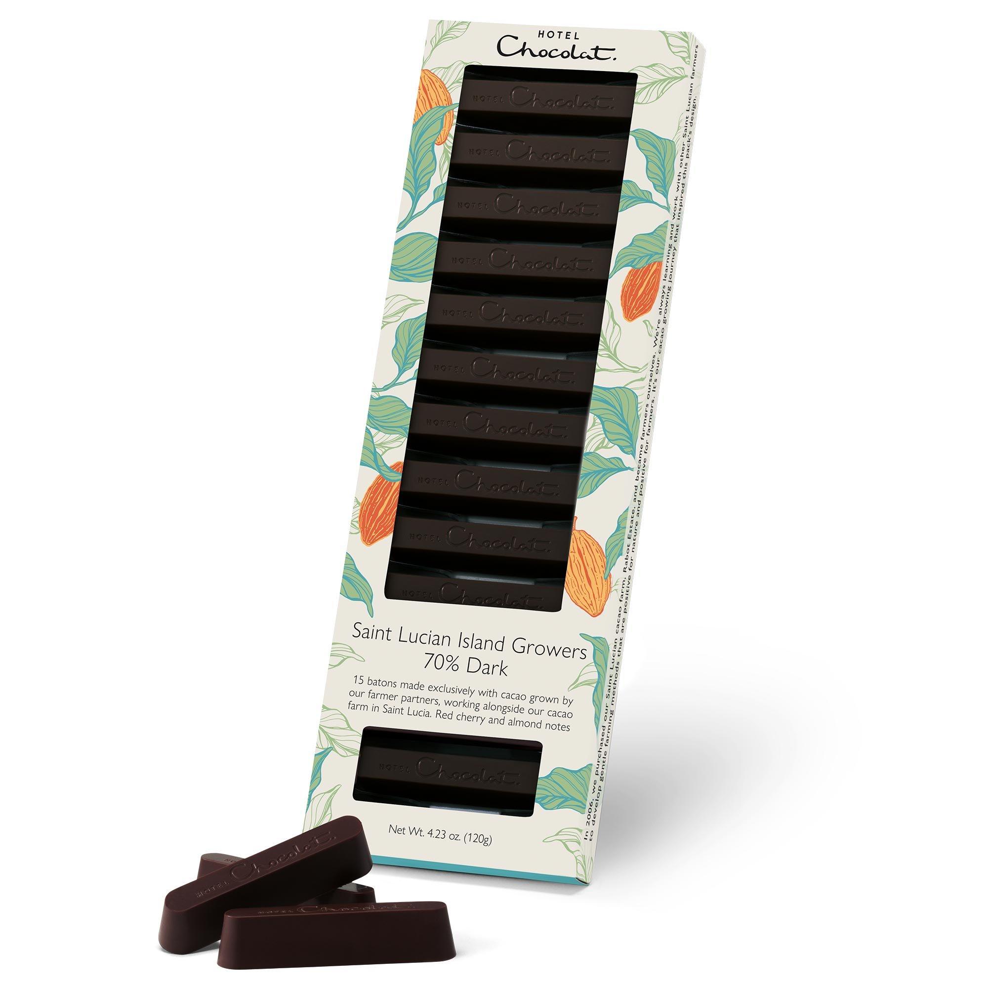 Saint Lucian Island Growers 70% Dark Chocolate Batons