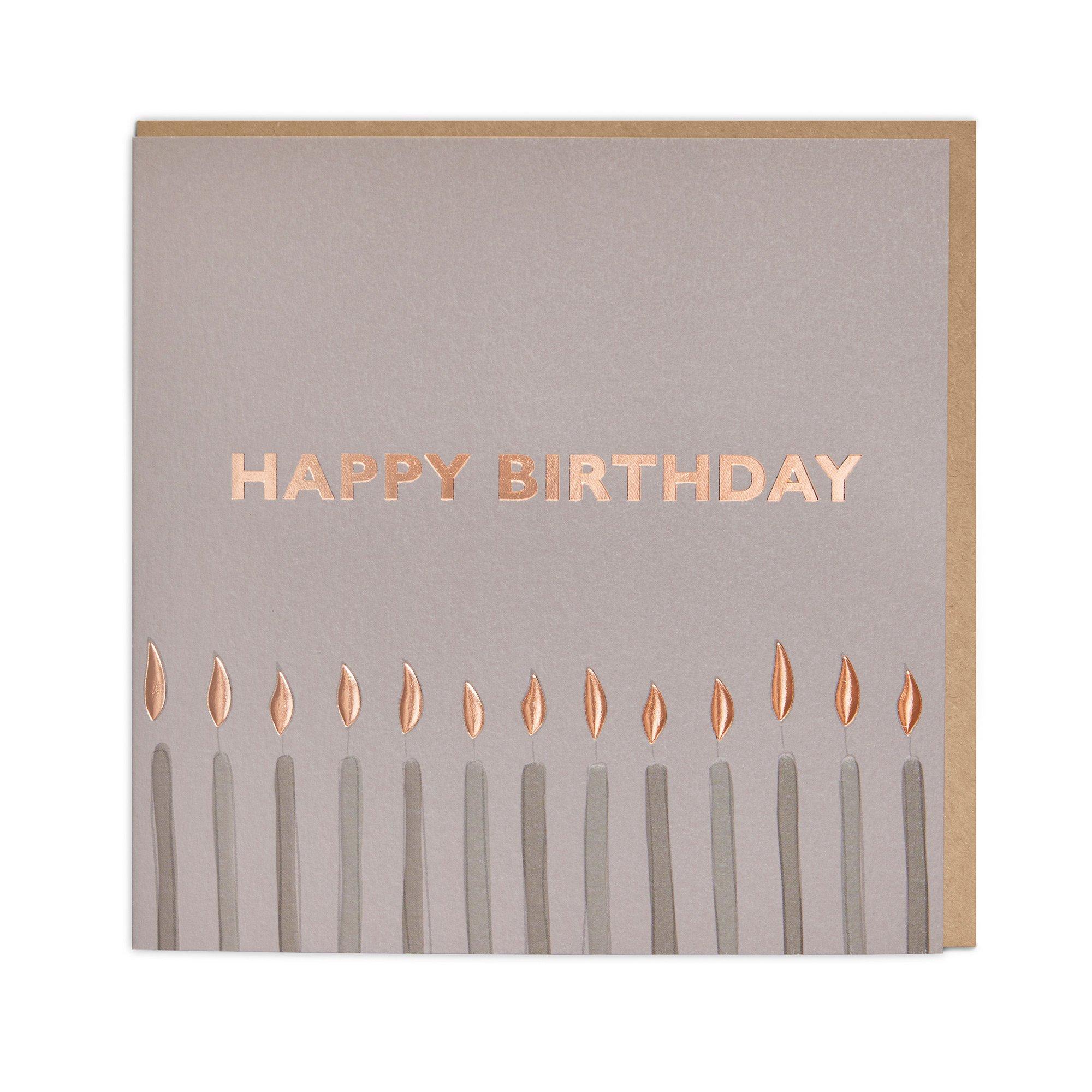 Happy Birthday Candles Blank Card