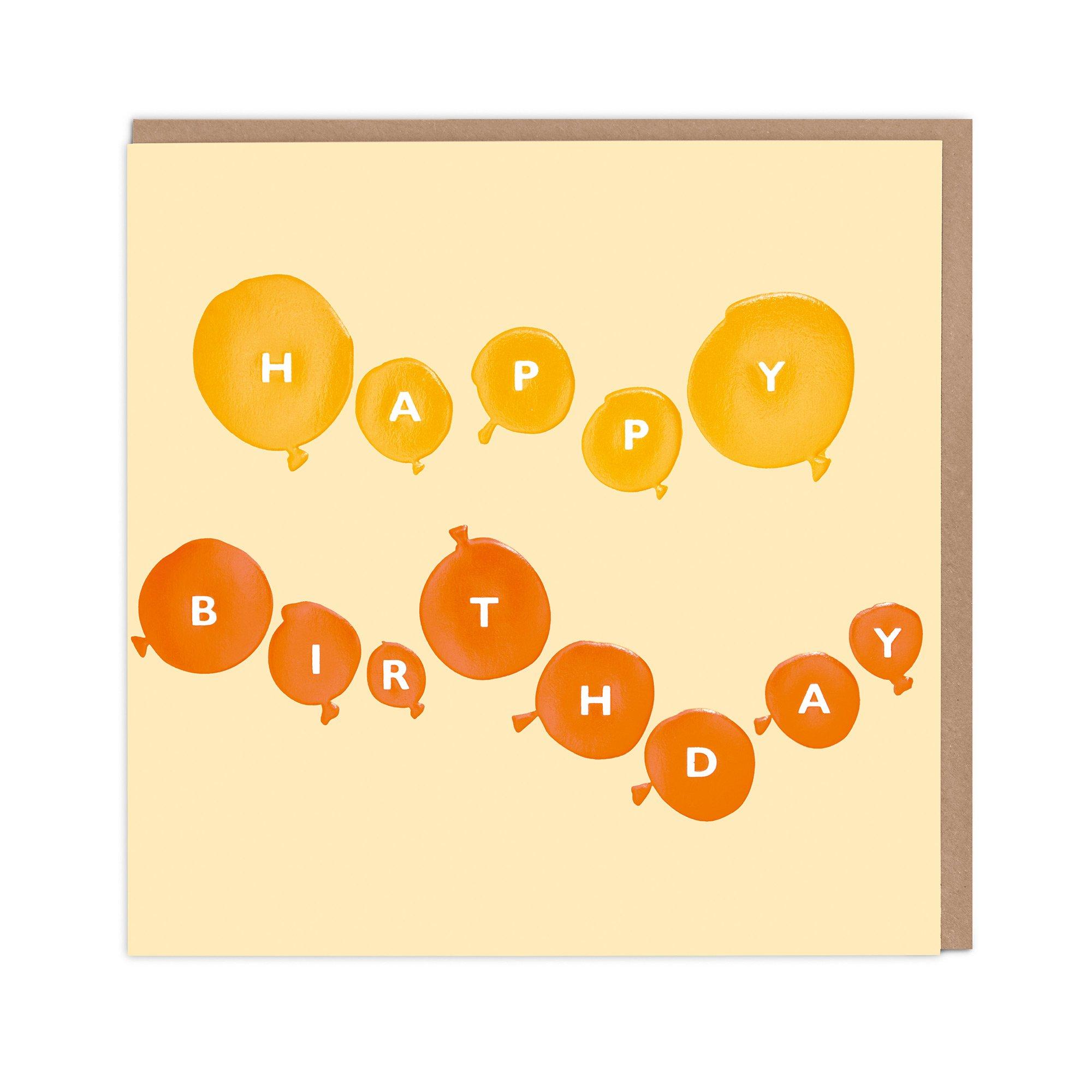 Happy Birthday Balloons Blank Card