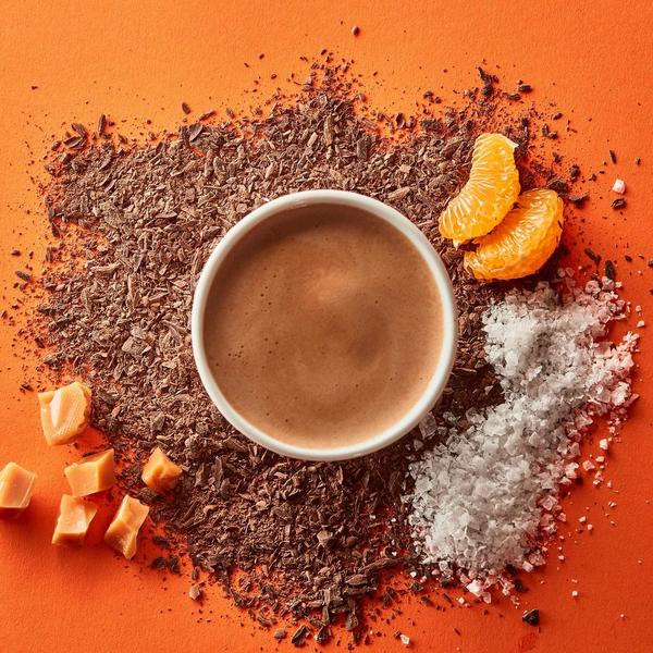 Salted Caramel & Clementine Hot Chocolate Sachets