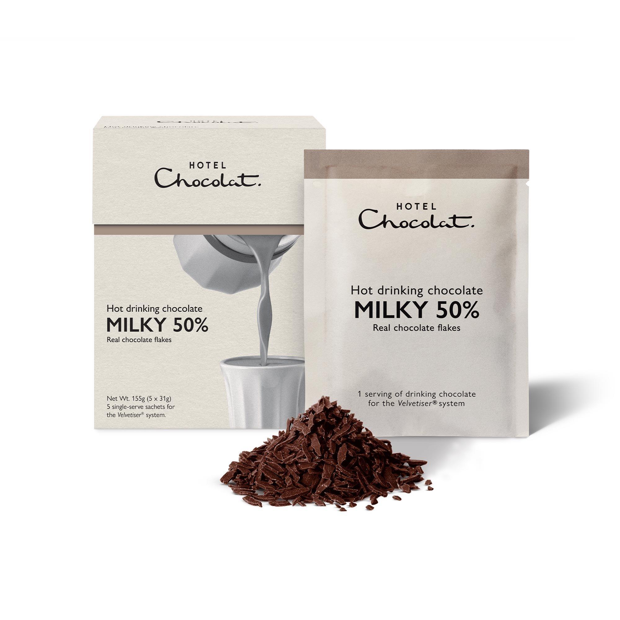 5 Milky 50% Hot Drinking Chocolate Sachets 
