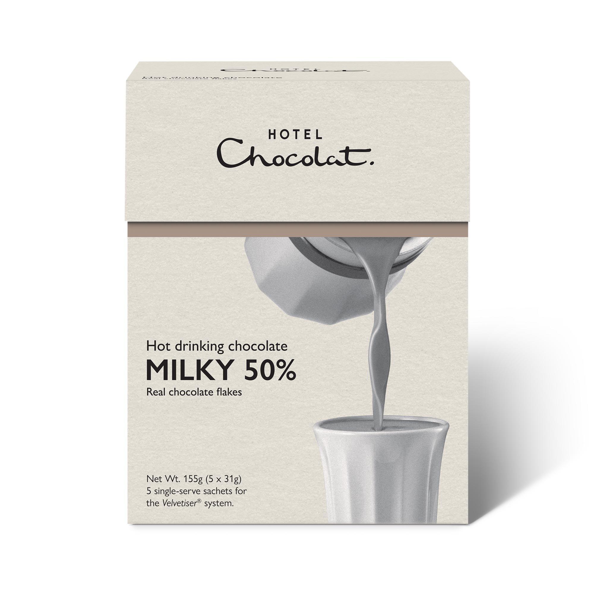 5 Milky 50% Hot Drinking Chocolate Sachets 