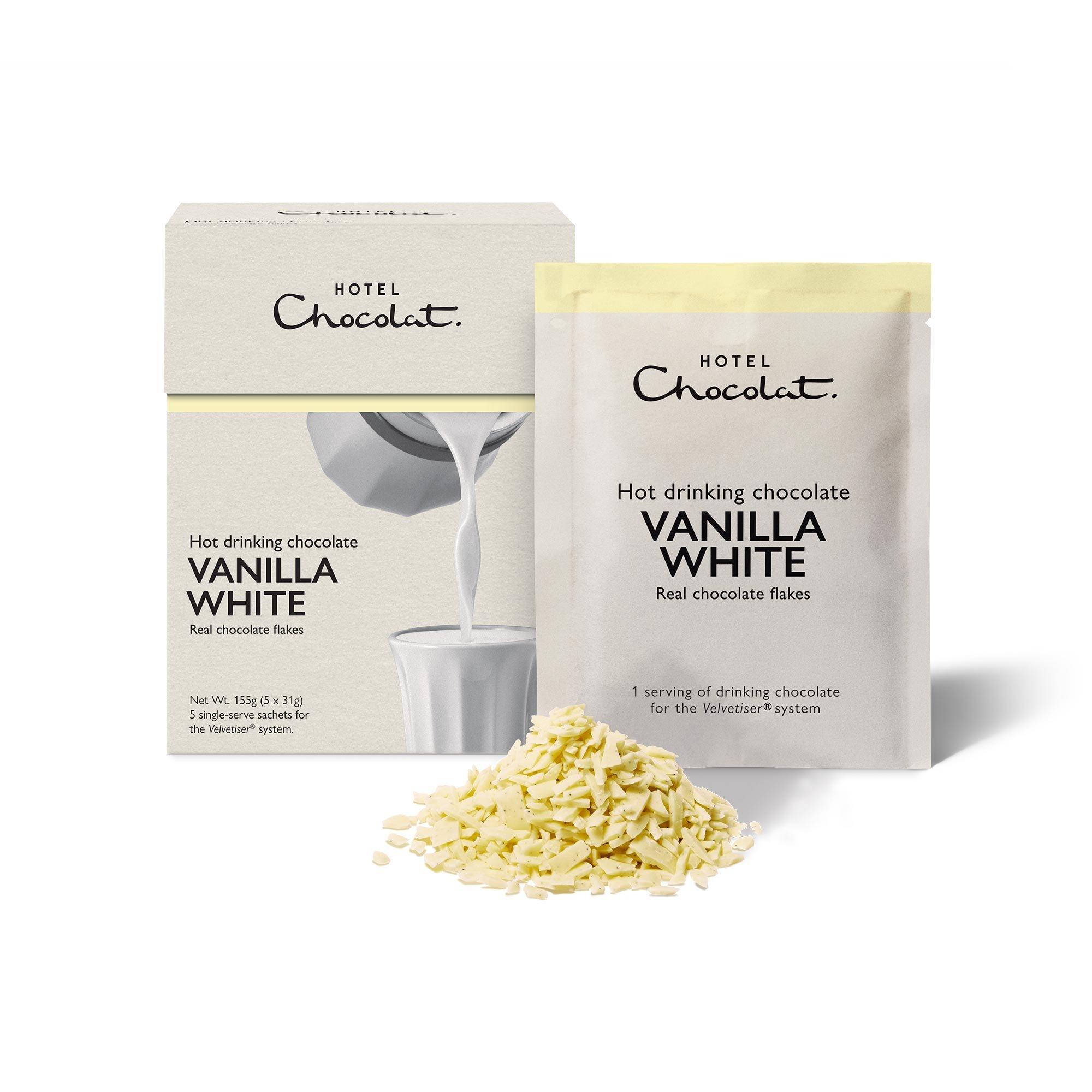 5 Vanilla-White Hot Drinking Chocolate Sachets 