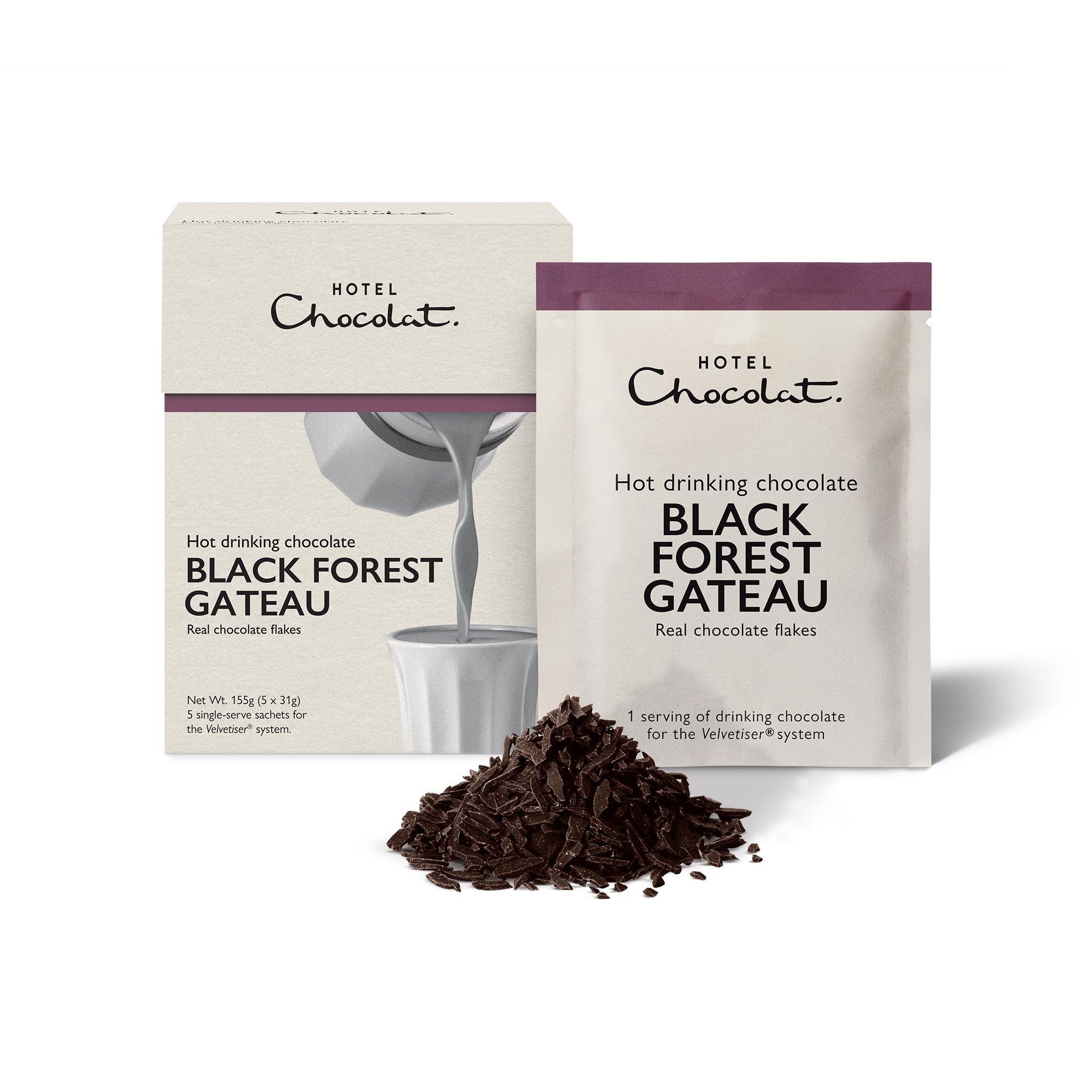5 Black Forest Gateau Hot Drinking Chocolate Sachets 