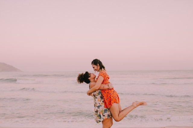 A-couple-embracing-on-the-beach
