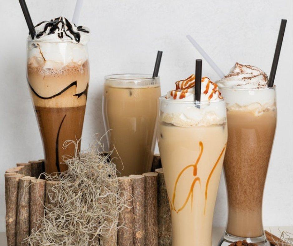 Frappe-vs-Frappuccino-4-iced-coffee-glasses