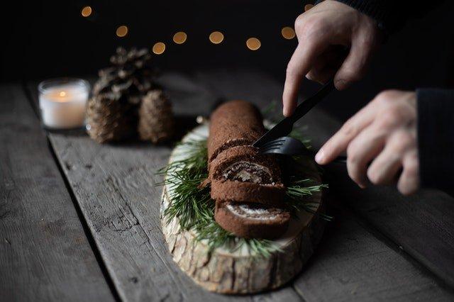 Sliced-chocolate-swiss-roll