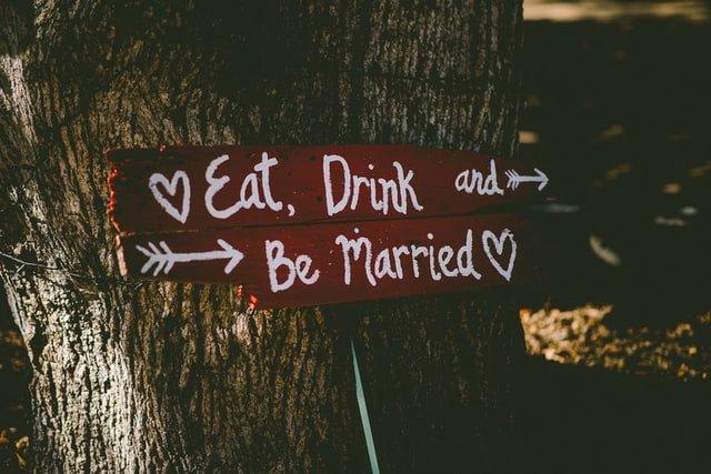 Wedding-sign-on-tree